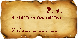 Miklóska Azucséna névjegykártya